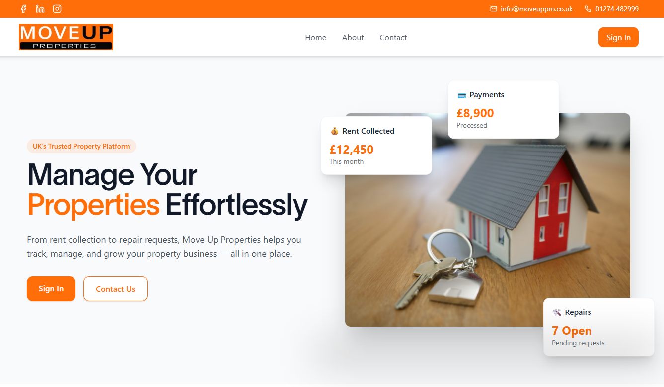 MoveUp Pro website preview