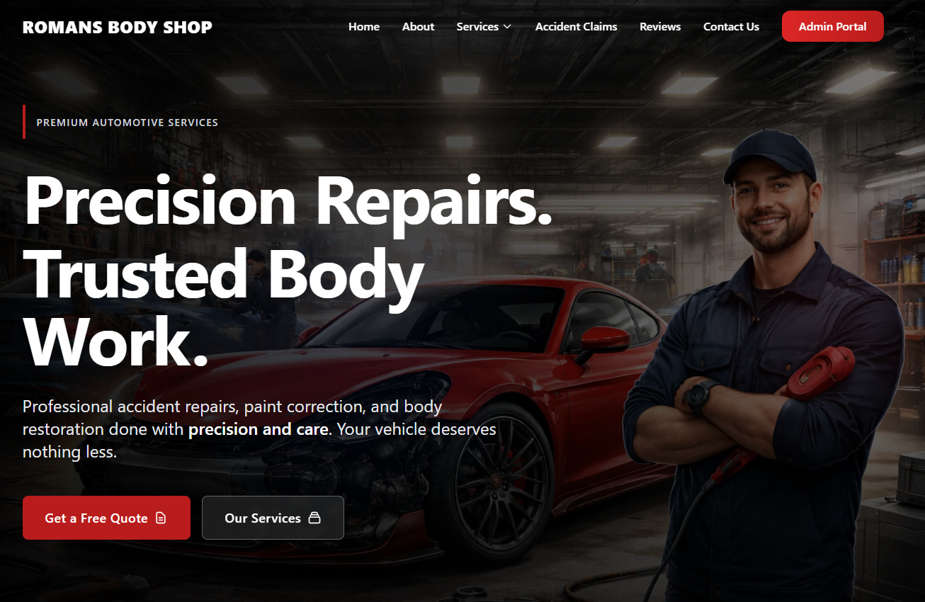 Roman Car Detailing website preview